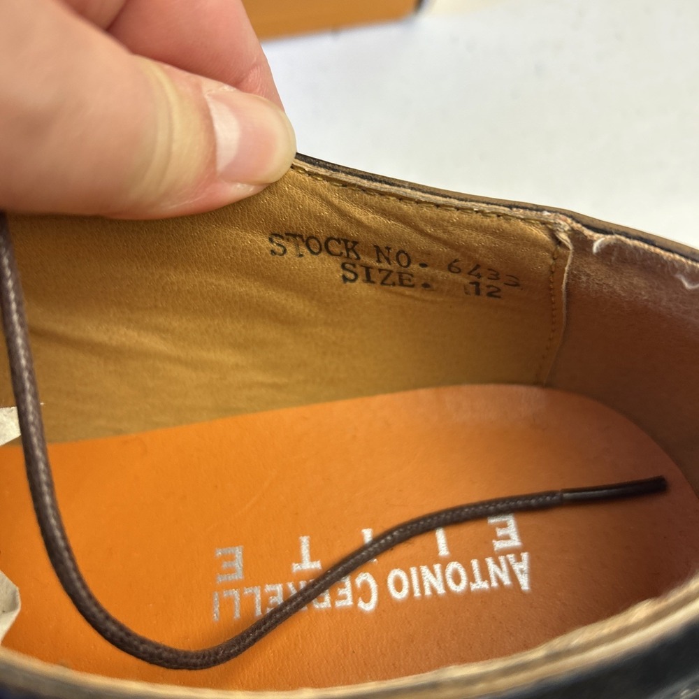 Antonio Cerrelli  ELITE Brown Leather NICE Lace-up‎ Dress Shoes mens size 12 - Picture 2 of 11